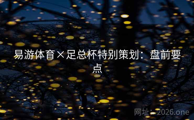 易游体育×足总杯特别策划:盘前要点 易游体育×足总杯特别策划:盘前要点